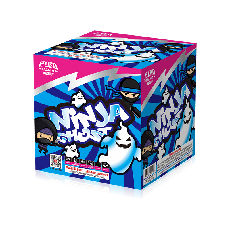 Ninja Ghost 25 изстрела торта асортимент MC114