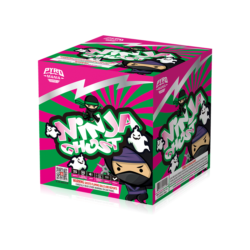 Ninja Ghost 25 изстрела торта асортимент MC114